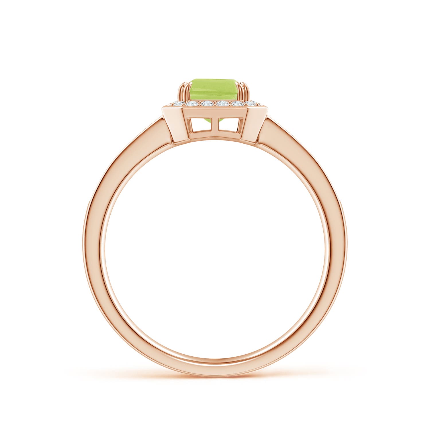 A - Peridot / 1.19 CT / 14 KT Rose Gold