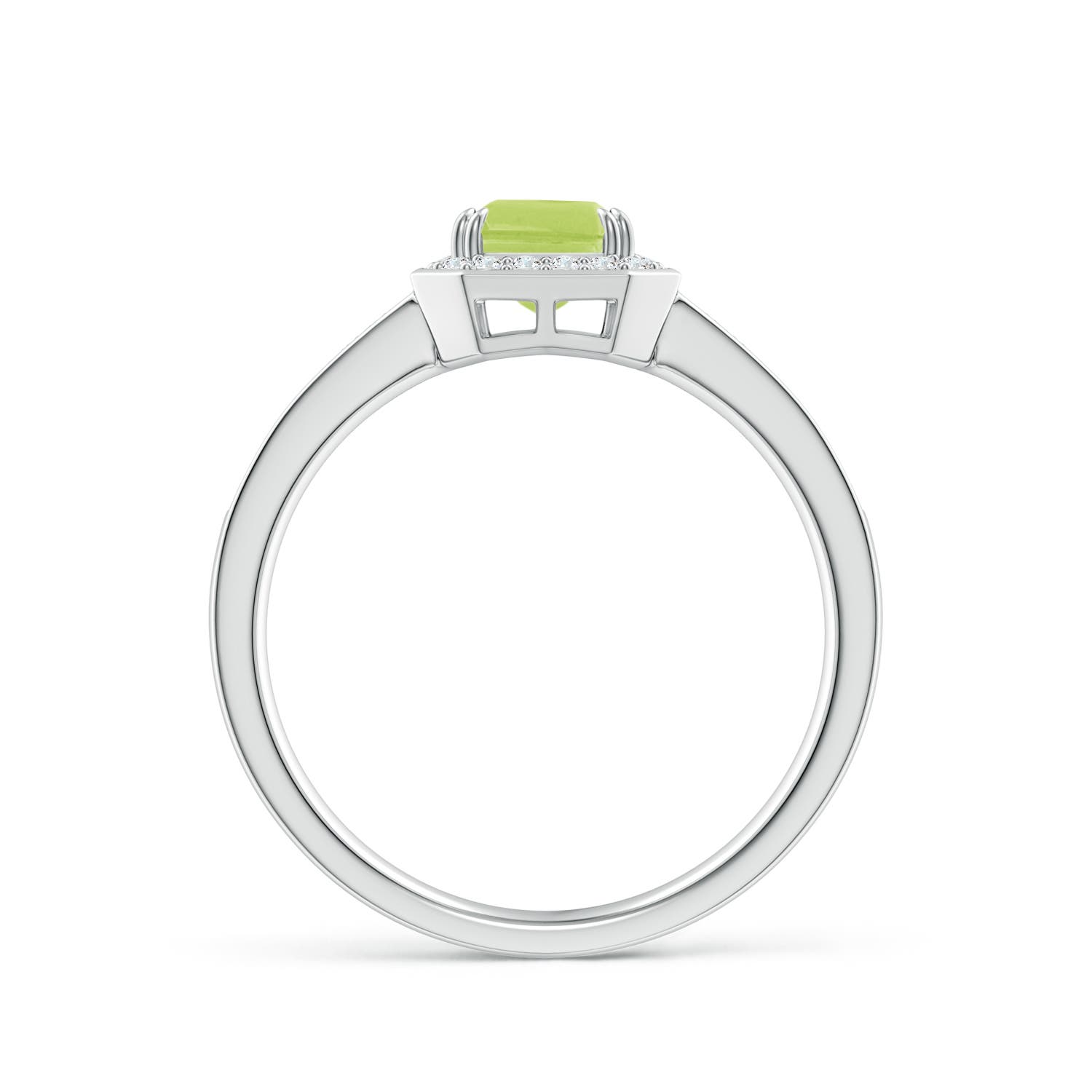 A - Peridot / 1.19 CT / 14 KT White Gold