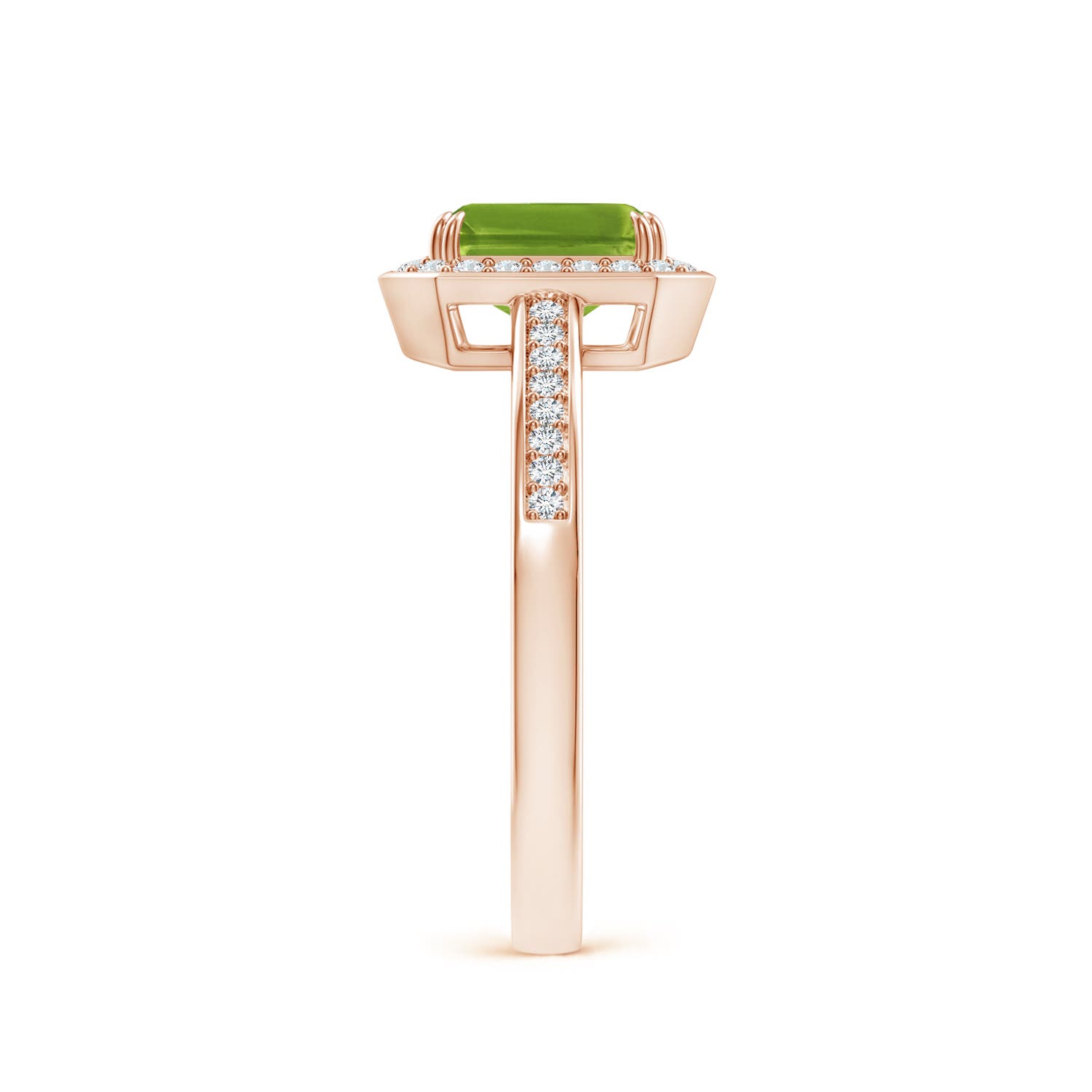 AAAA - Peridot / 1.19 CT / 14 KT Rose Gold