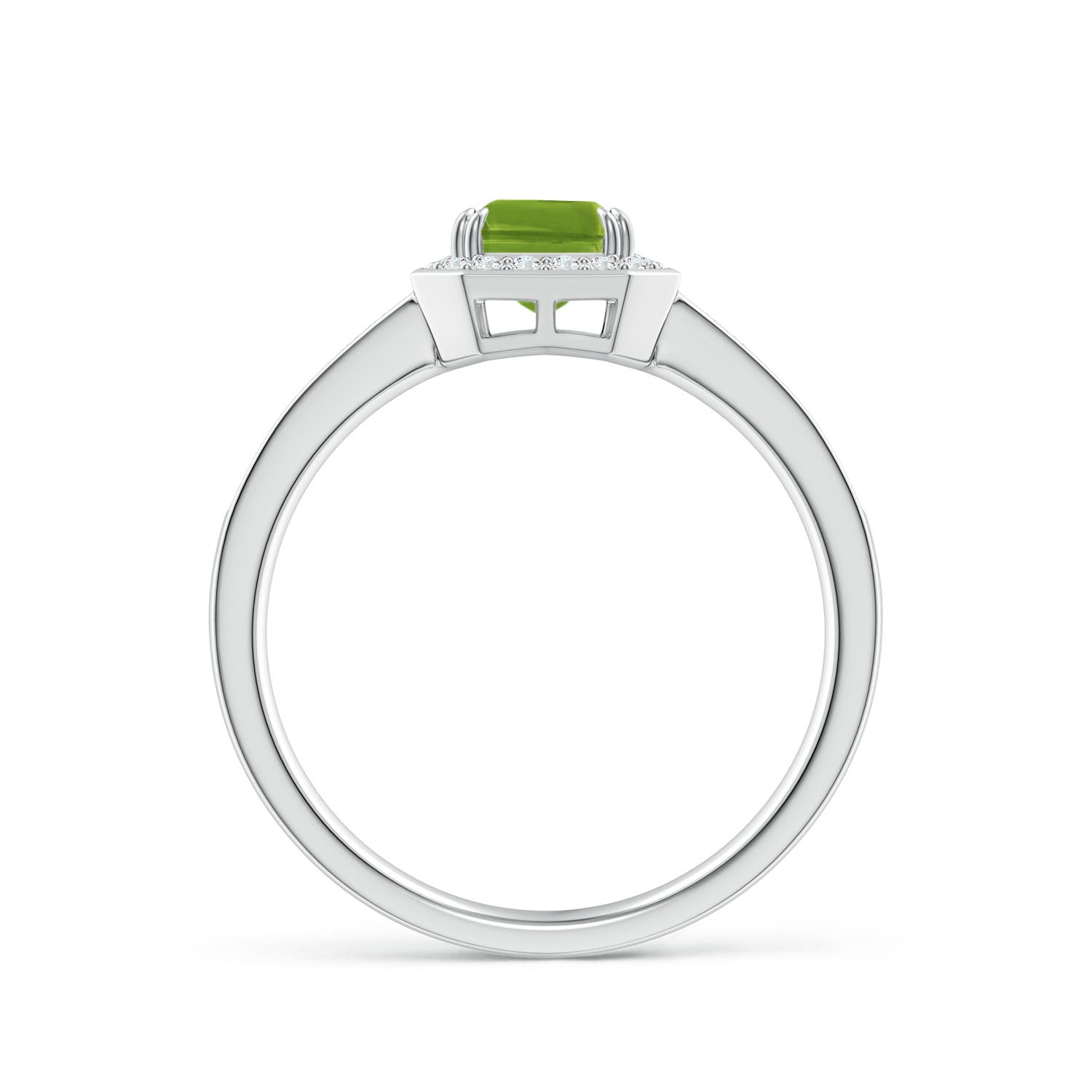 AAAA - Peridot / 1.19 CT / 14 KT White Gold