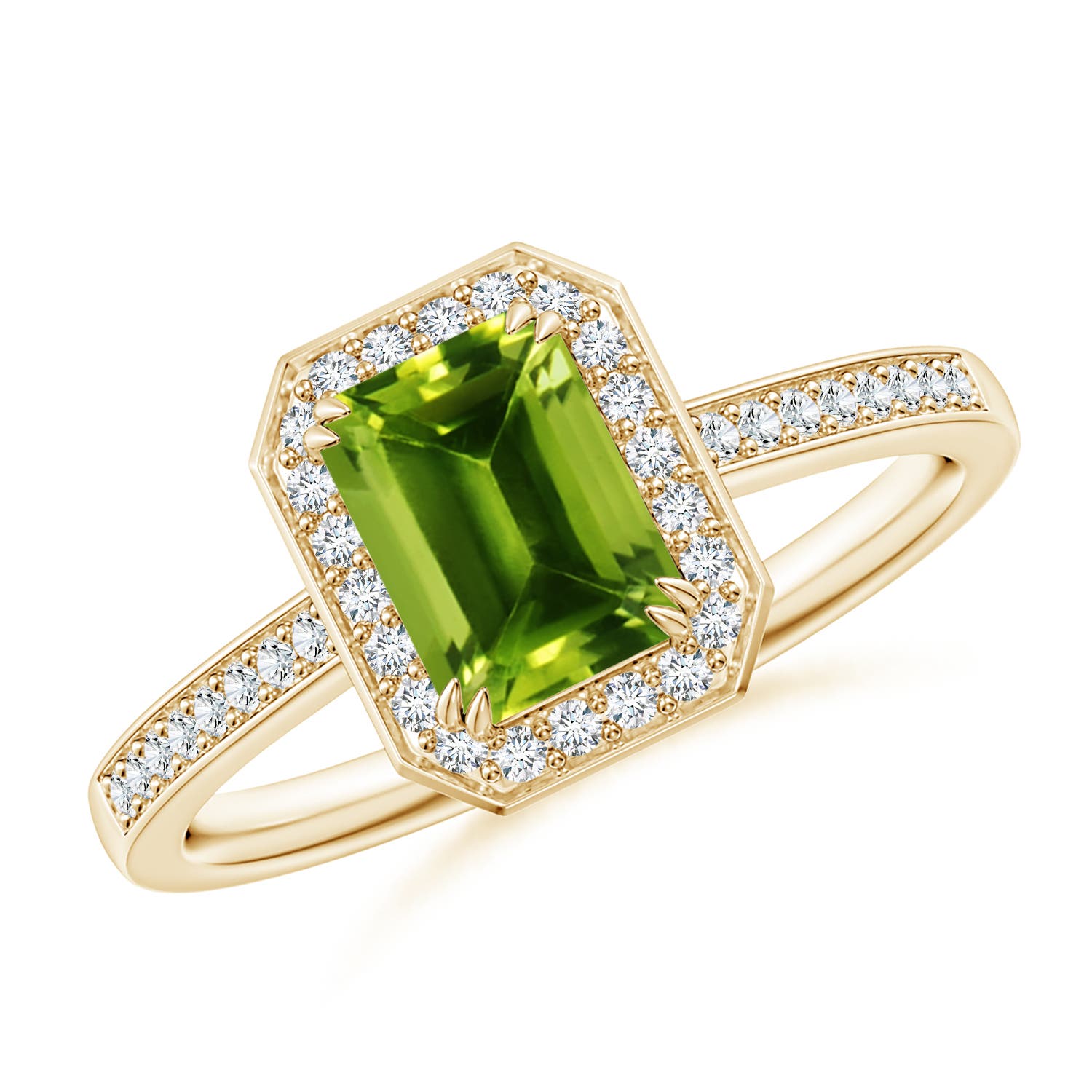 AAAA - Peridot / 1.19 CT / 14 KT Yellow Gold