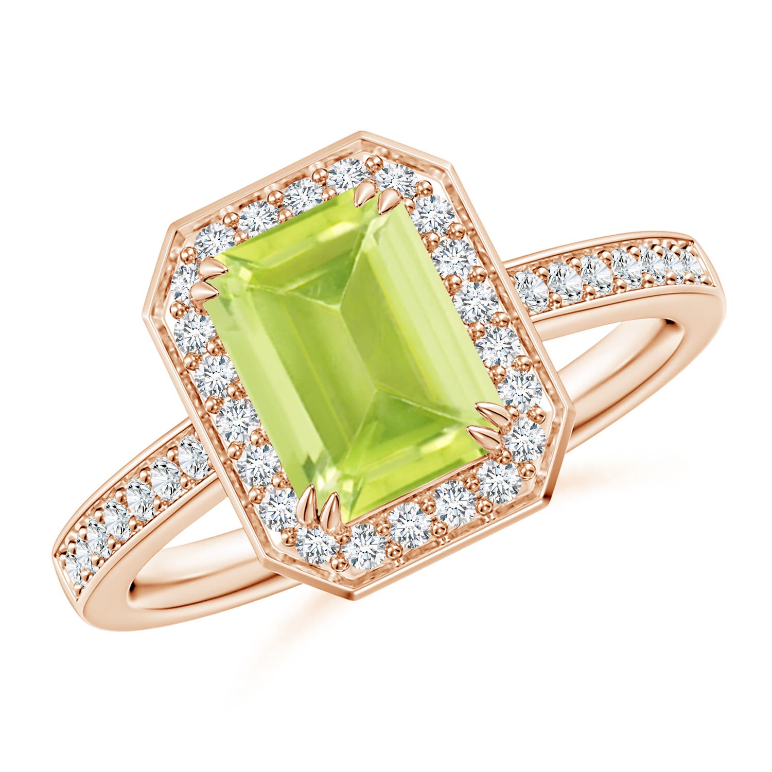 A - Peridot / 1.89 CT / 14 KT Rose Gold