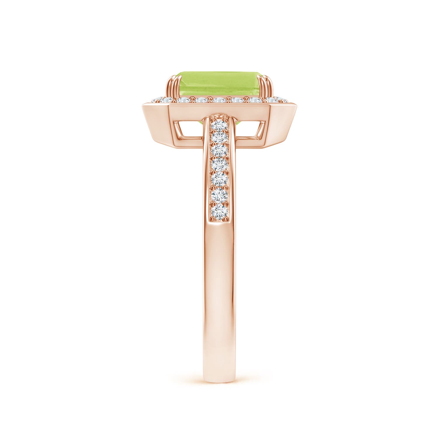 A - Peridot / 1.89 CT / 14 KT Rose Gold