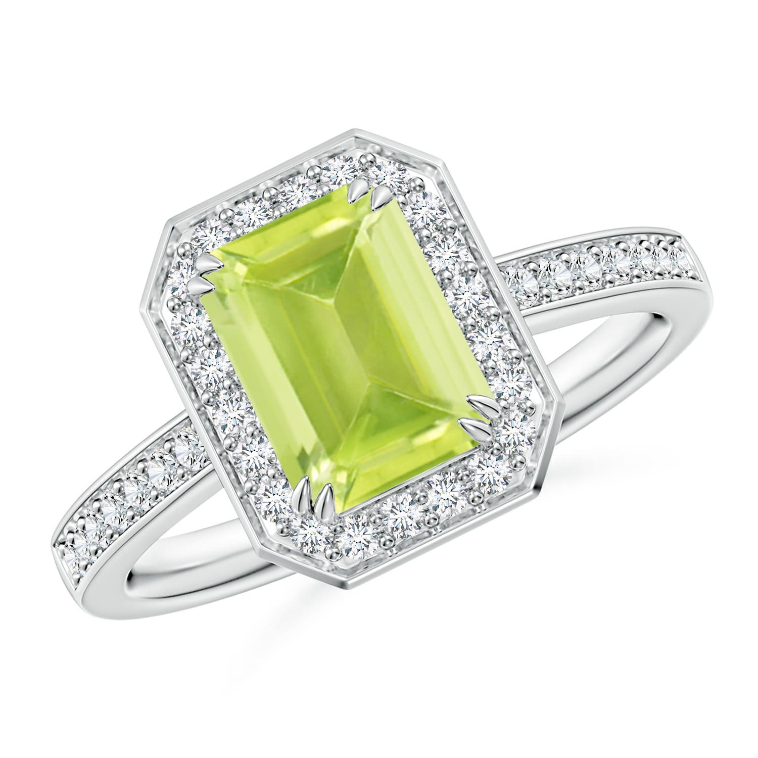 A - Peridot / 1.89 CT / 14 KT White Gold