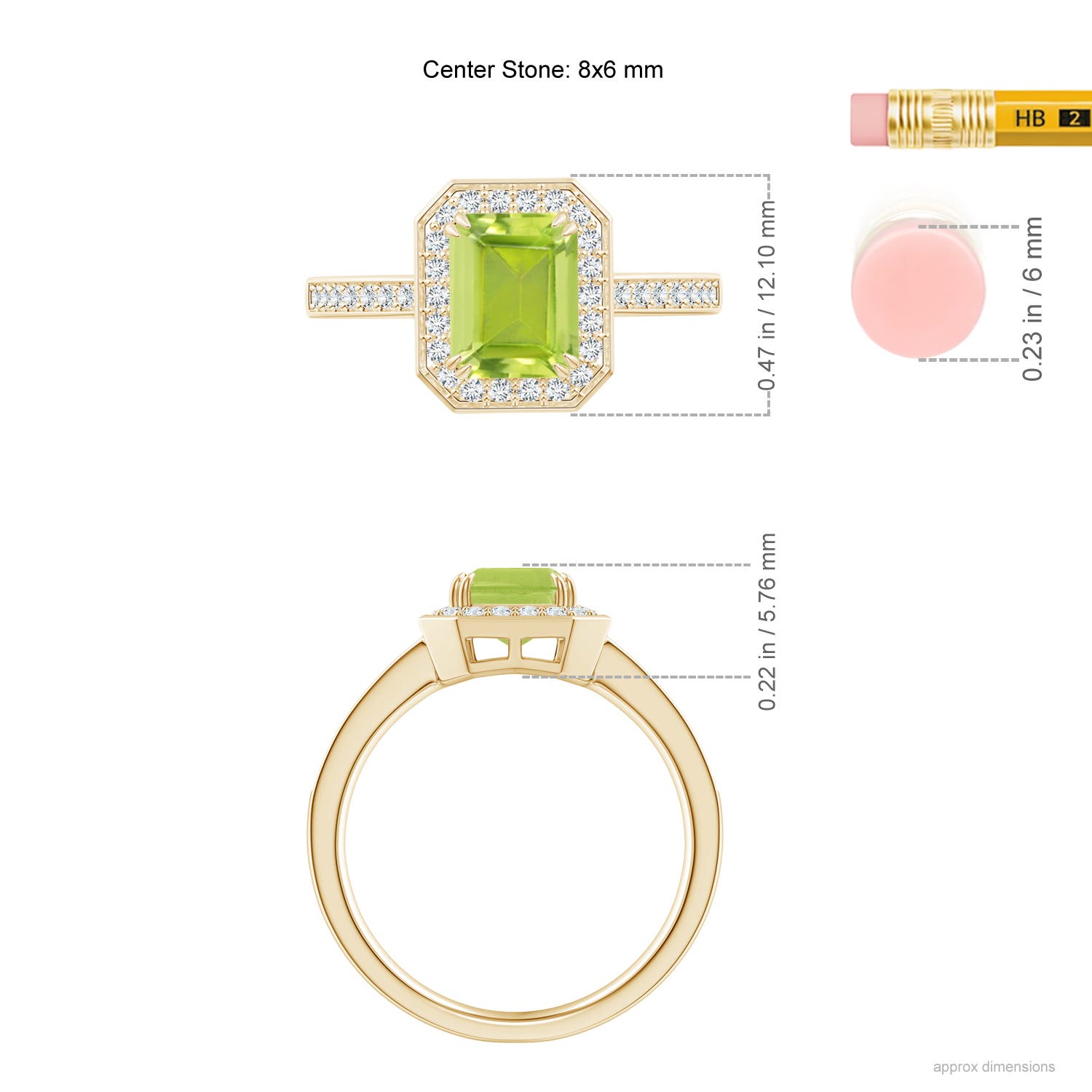 AA - Peridot / 1.89 CT / 14 KT Yellow Gold