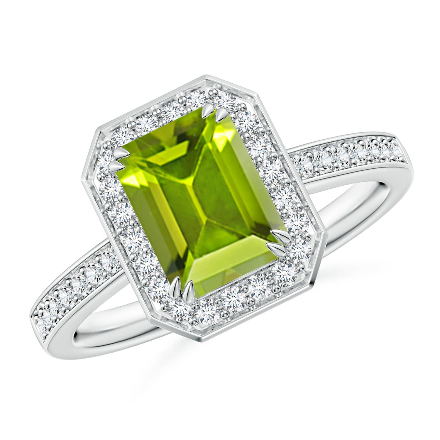 AAA - Peridot / 1.89 CT / 14 KT White Gold