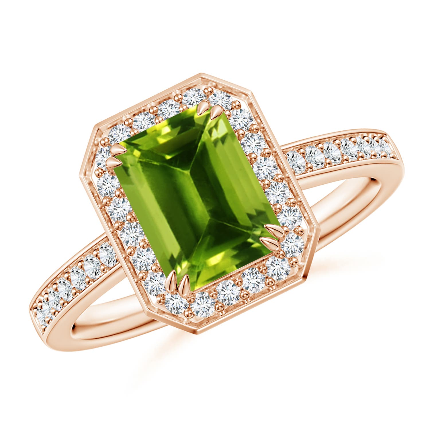 AAAA - Peridot / 1.89 CT / 14 KT Rose Gold