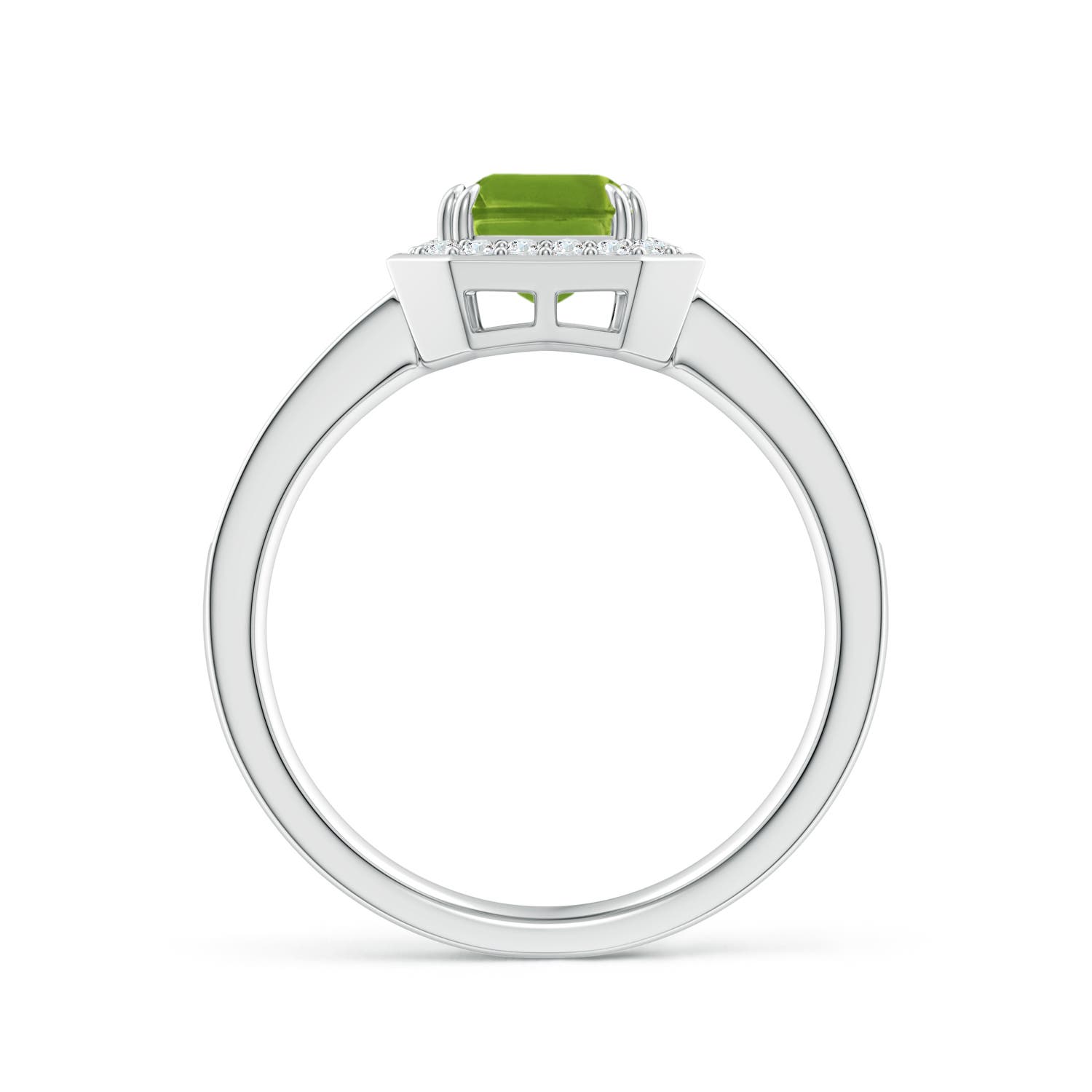 AAAA - Peridot / 1.89 CT / 14 KT White Gold