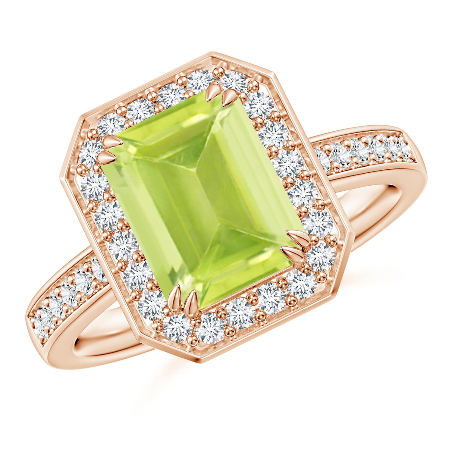 A - Peridot / 2.72 CT / 14 KT Rose Gold