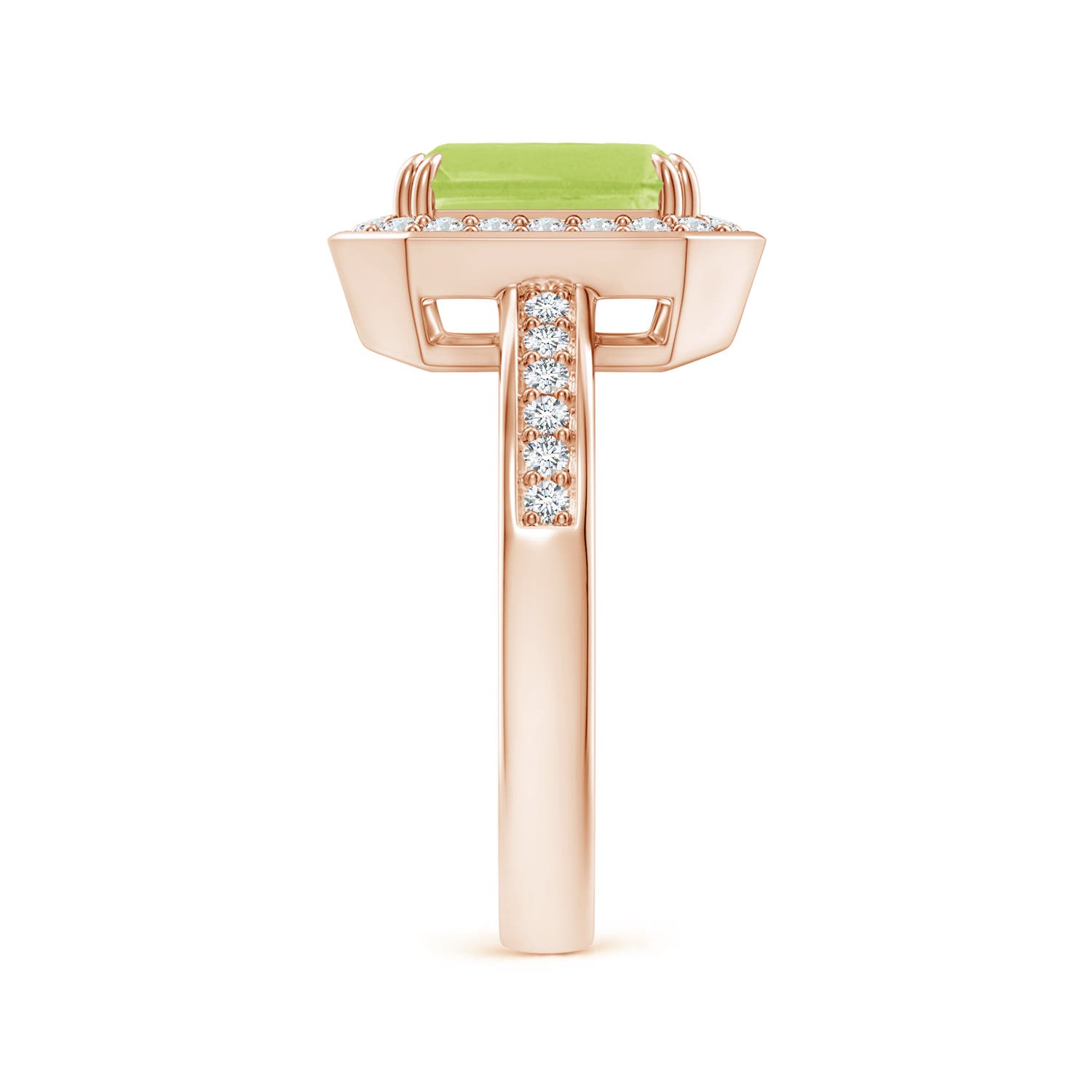 A - Peridot / 2.72 CT / 14 KT Rose Gold