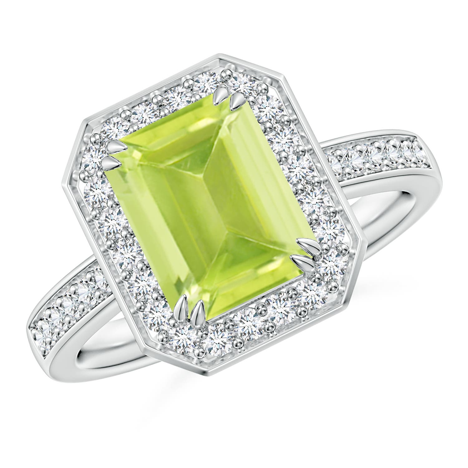 A - Peridot / 2.72 CT / 14 KT White Gold