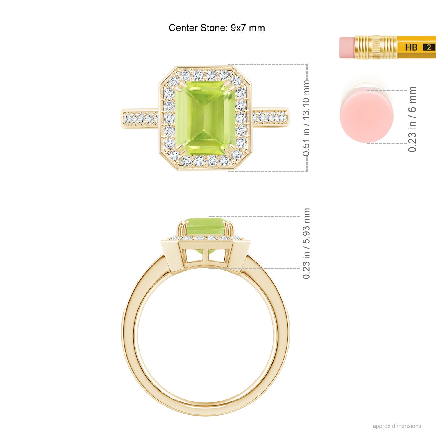 A - Peridot / 2.72 CT / 14 KT Yellow Gold