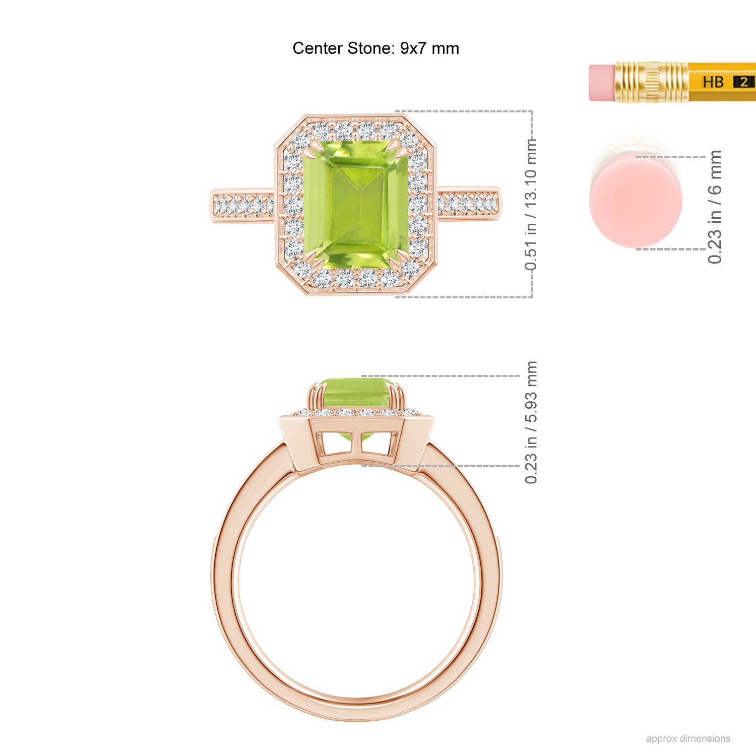 AA - Peridot / 2.72 CT / 14 KT Rose Gold