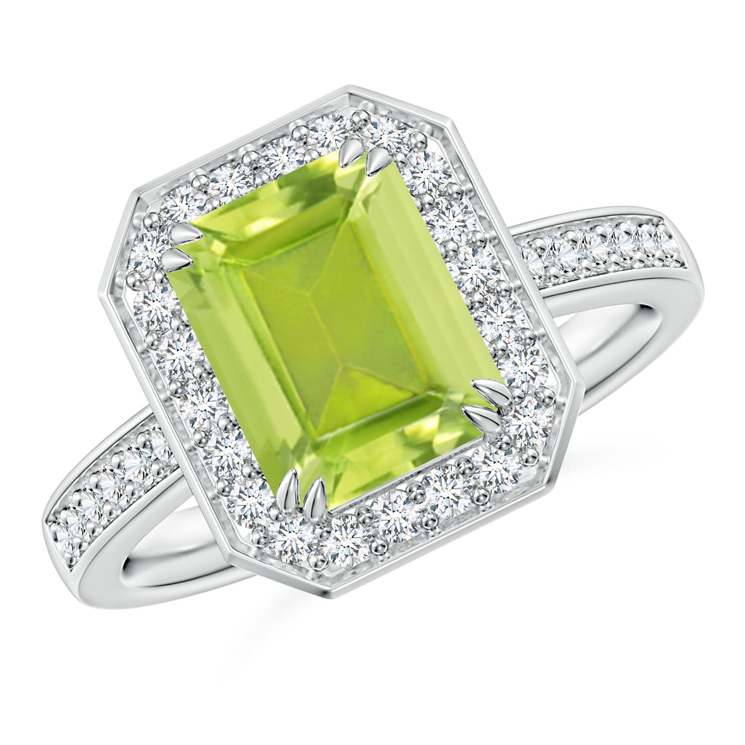 AA - Peridot / 2.72 CT / 14 KT White Gold