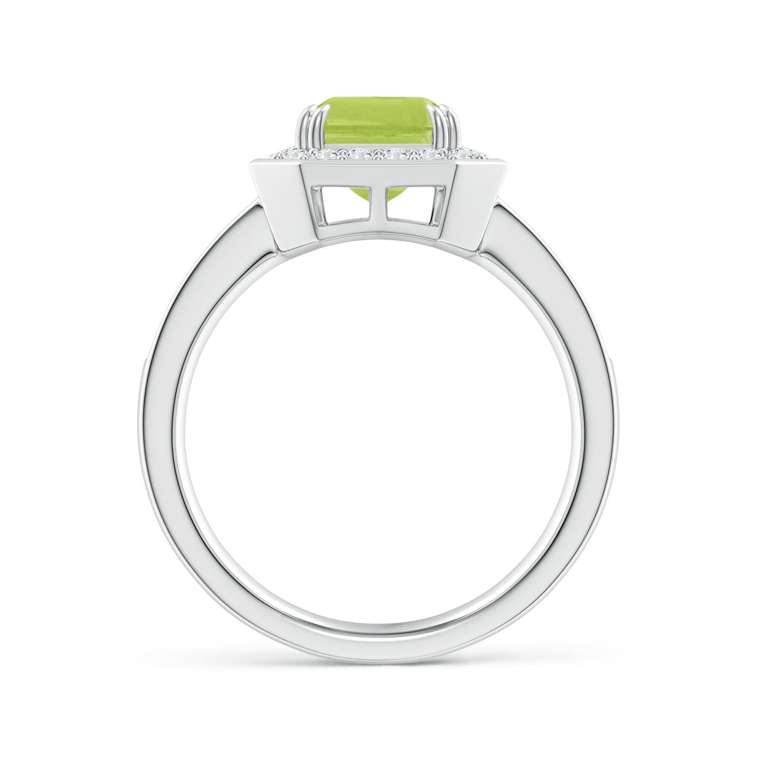 AA - Peridot / 2.72 CT / 14 KT White Gold