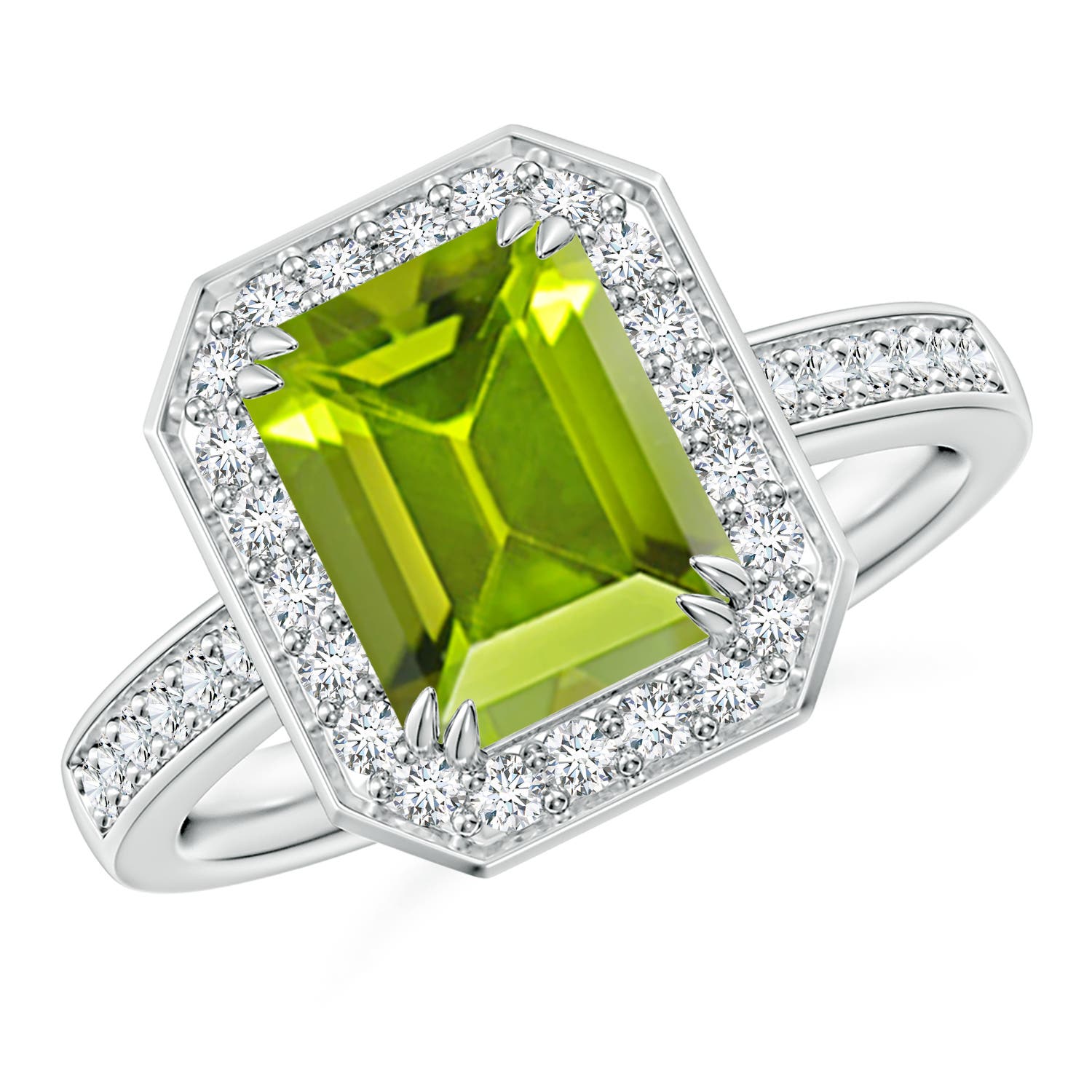 AAA - Peridot / 2.72 CT / 14 KT White Gold