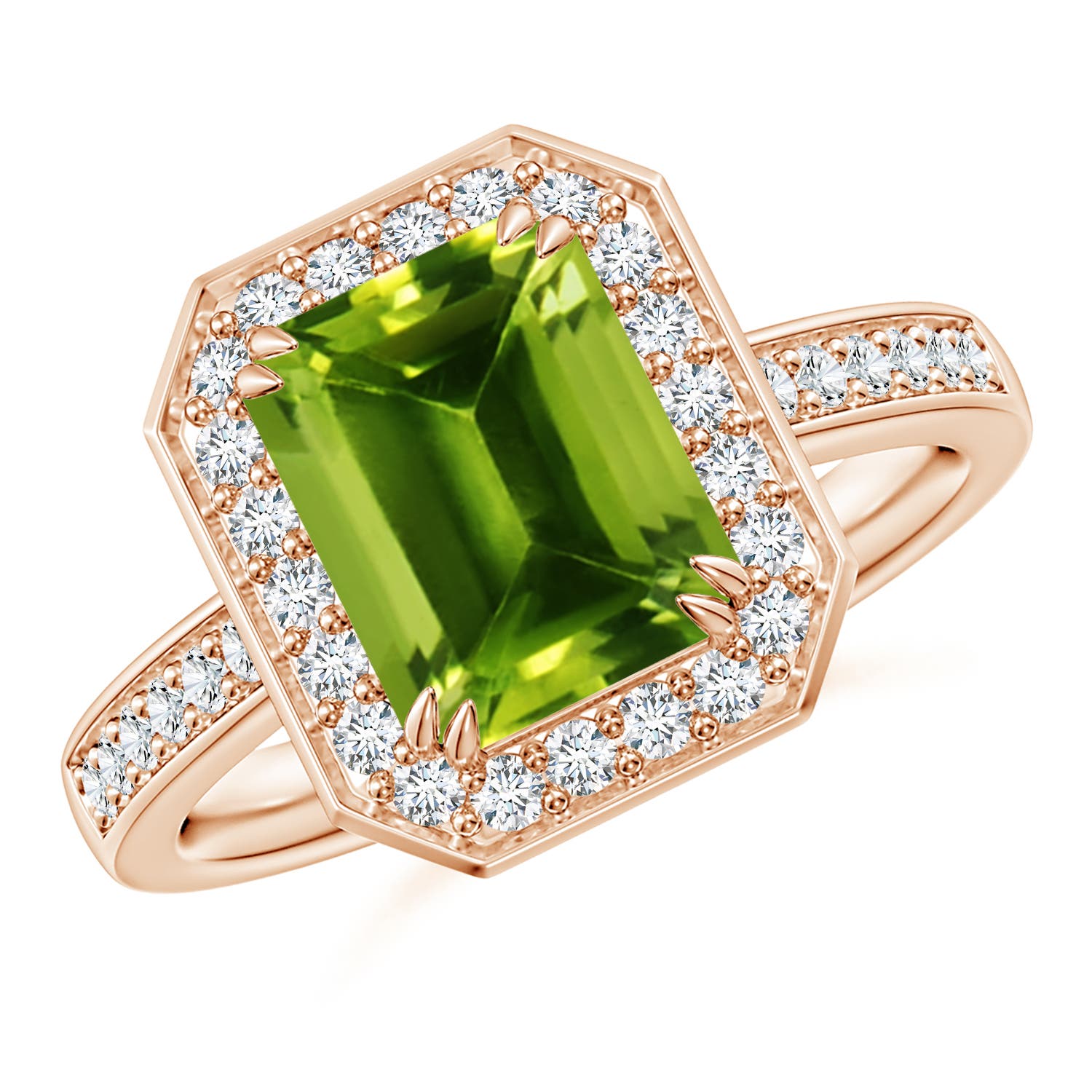 AAAA - Peridot / 2.72 CT / 14 KT Rose Gold