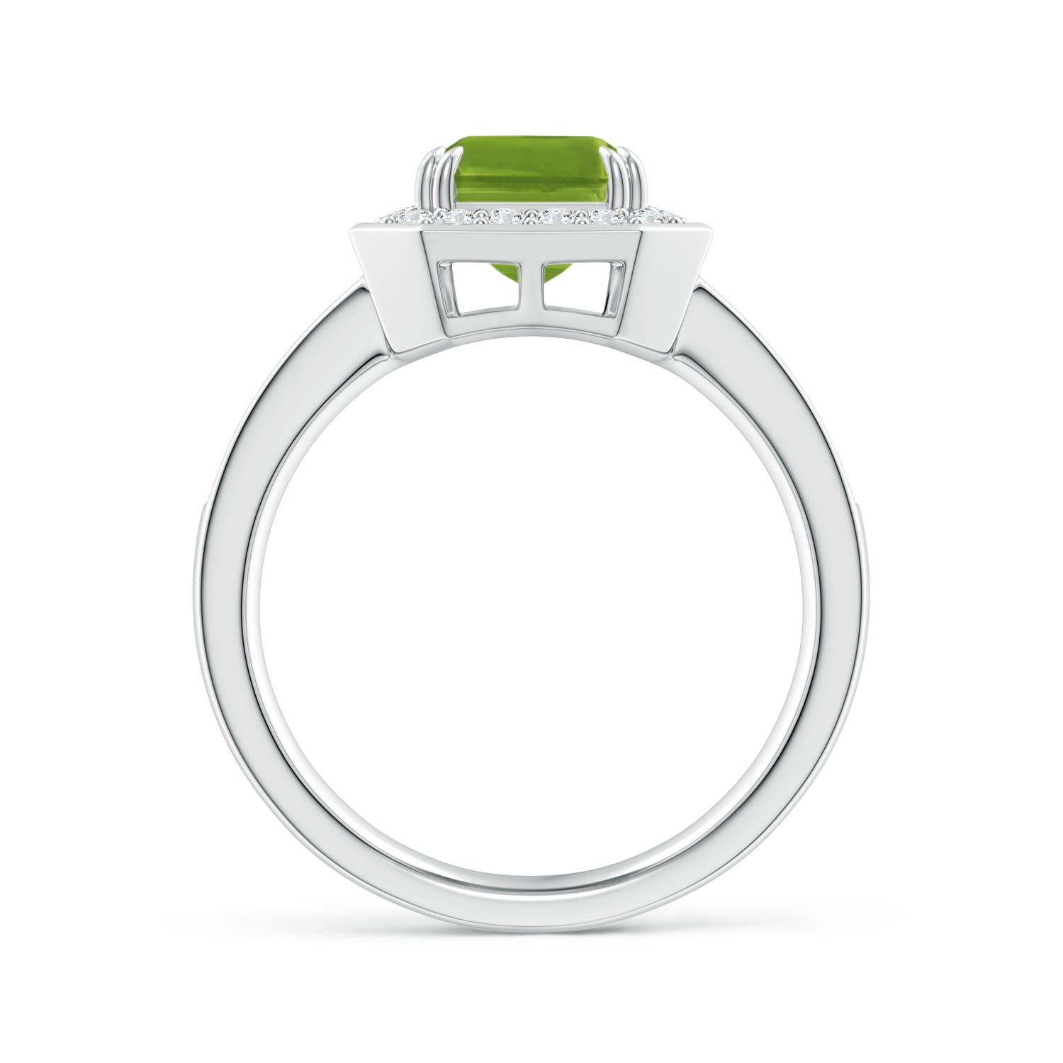 AAAA - Peridot / 2.72 CT / 14 KT White Gold