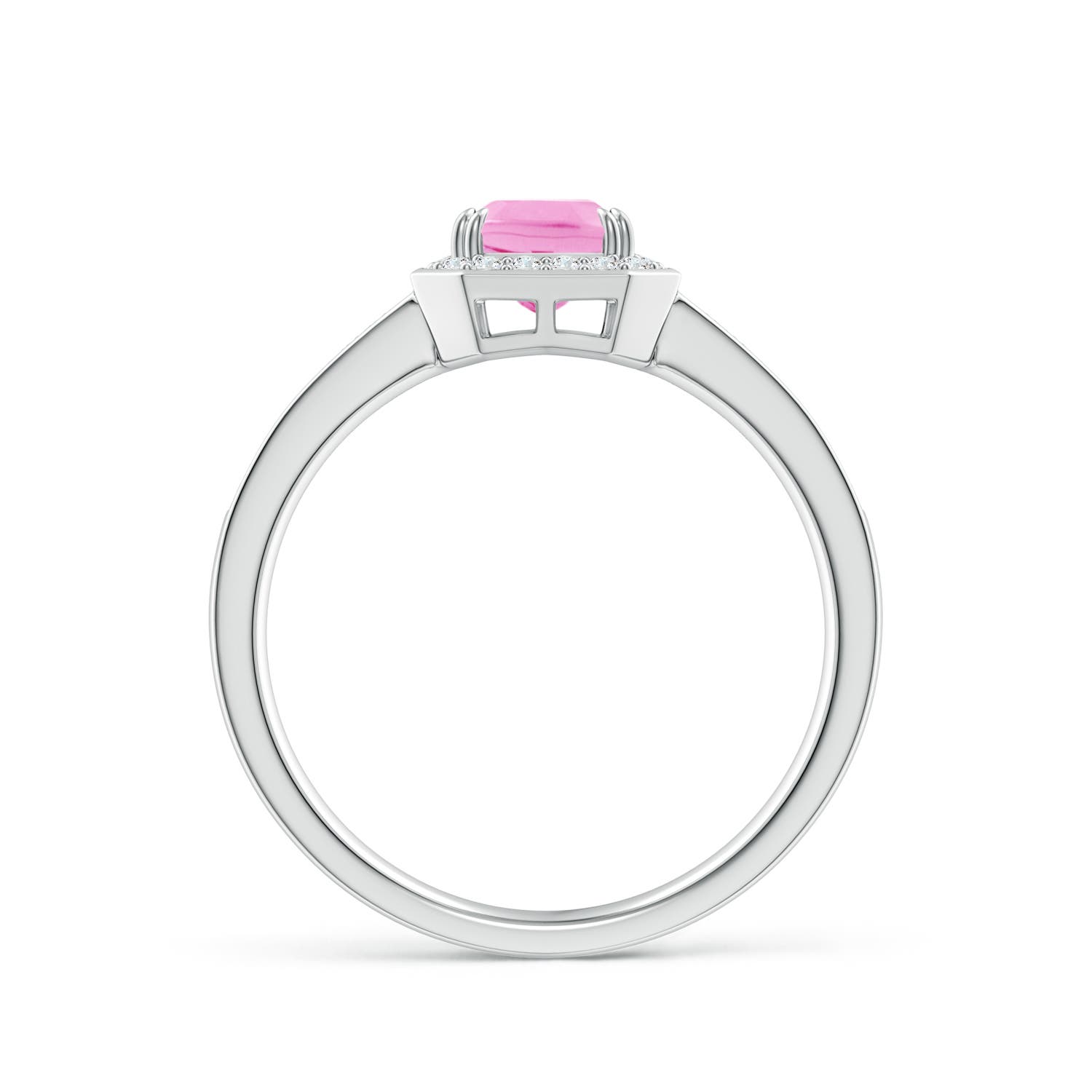 A - Pink Sapphire / 1.34 CT / 14 KT White Gold