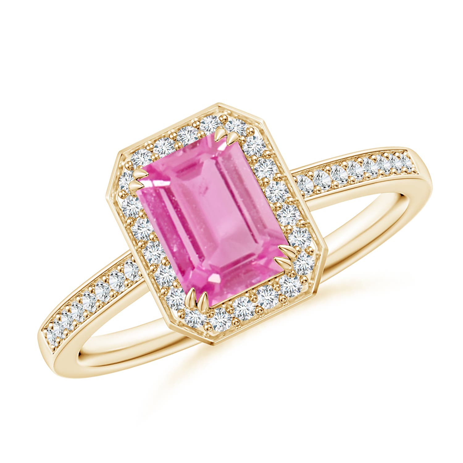 AA - Pink Sapphire / 1.34 CT / 14 KT Yellow Gold