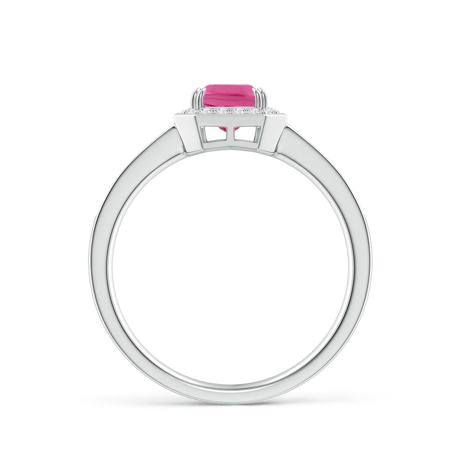 AAA - Pink Sapphire / 1.34 CT / 14 KT White Gold