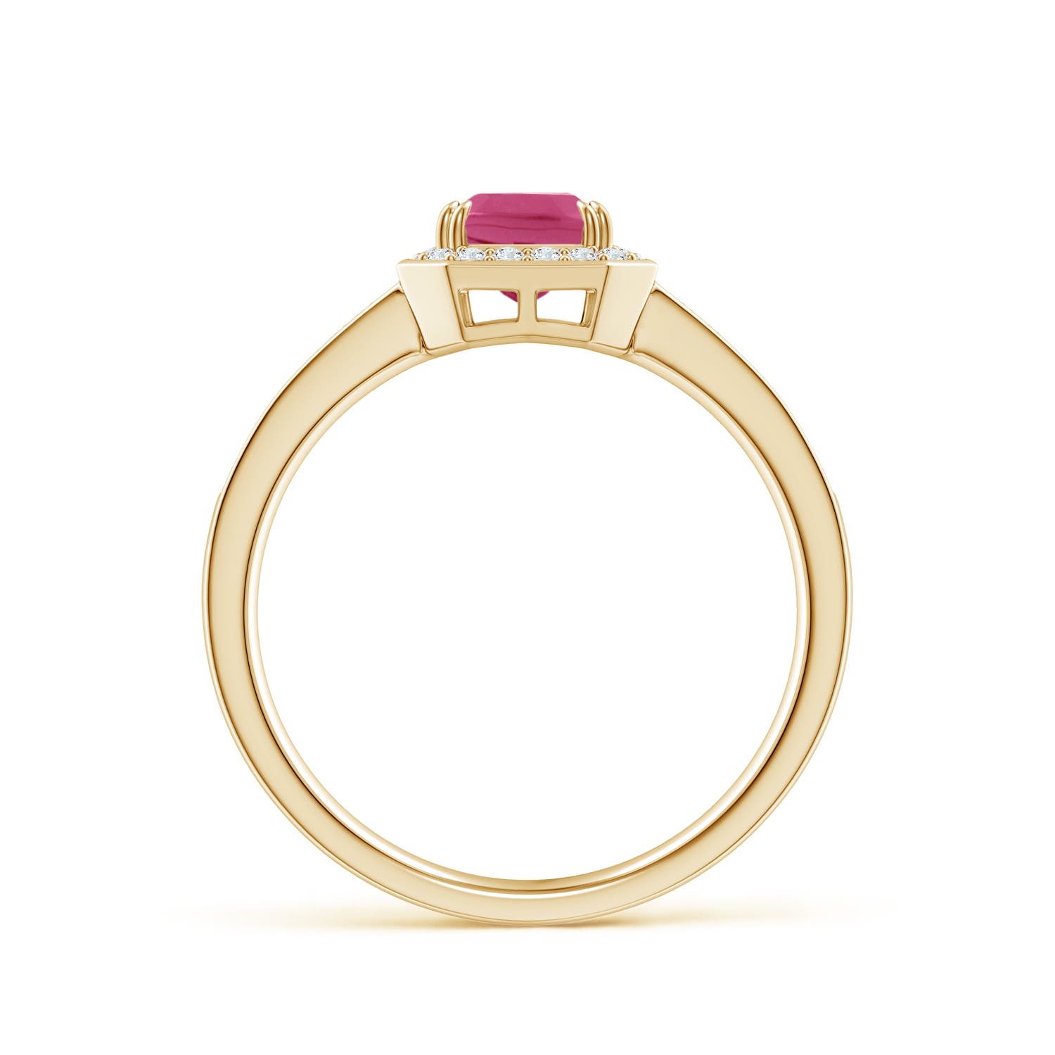 AAAA - Pink Sapphire / 1.34 CT / 14 KT Yellow Gold