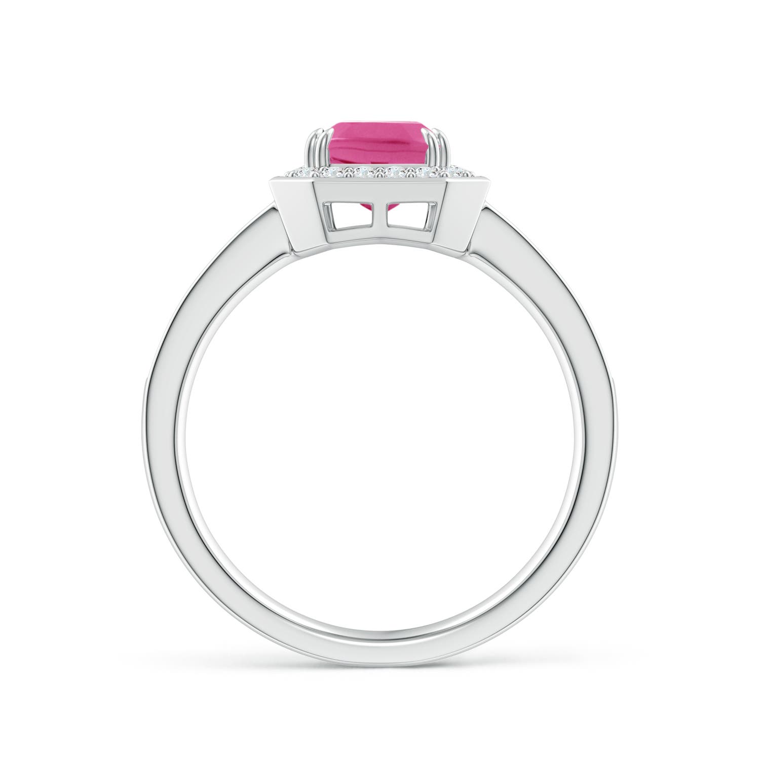 AAA - Pink Sapphire / 1.79 CT / 14 KT White Gold