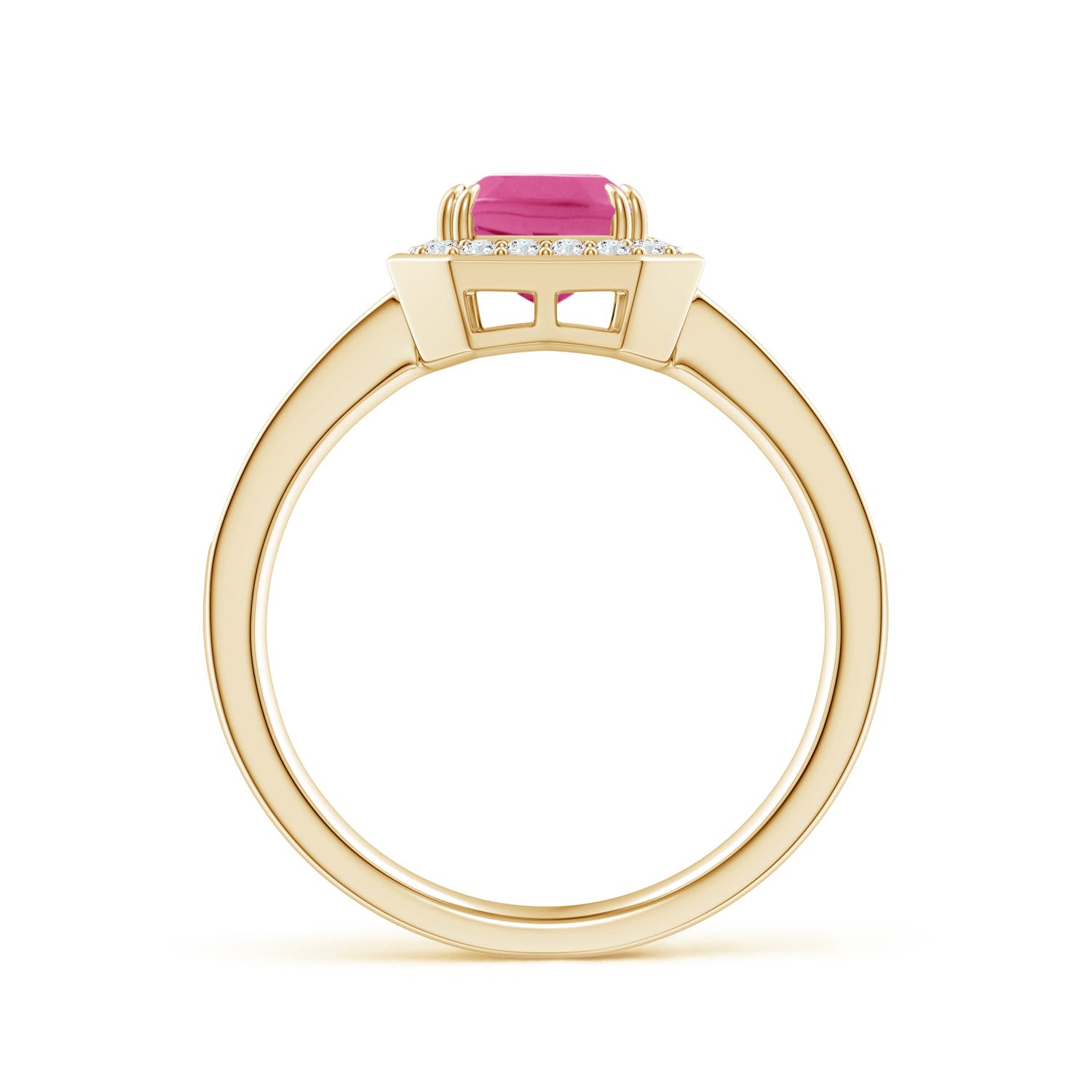 AAA - Pink Sapphire / 1.79 CT / 14 KT Yellow Gold