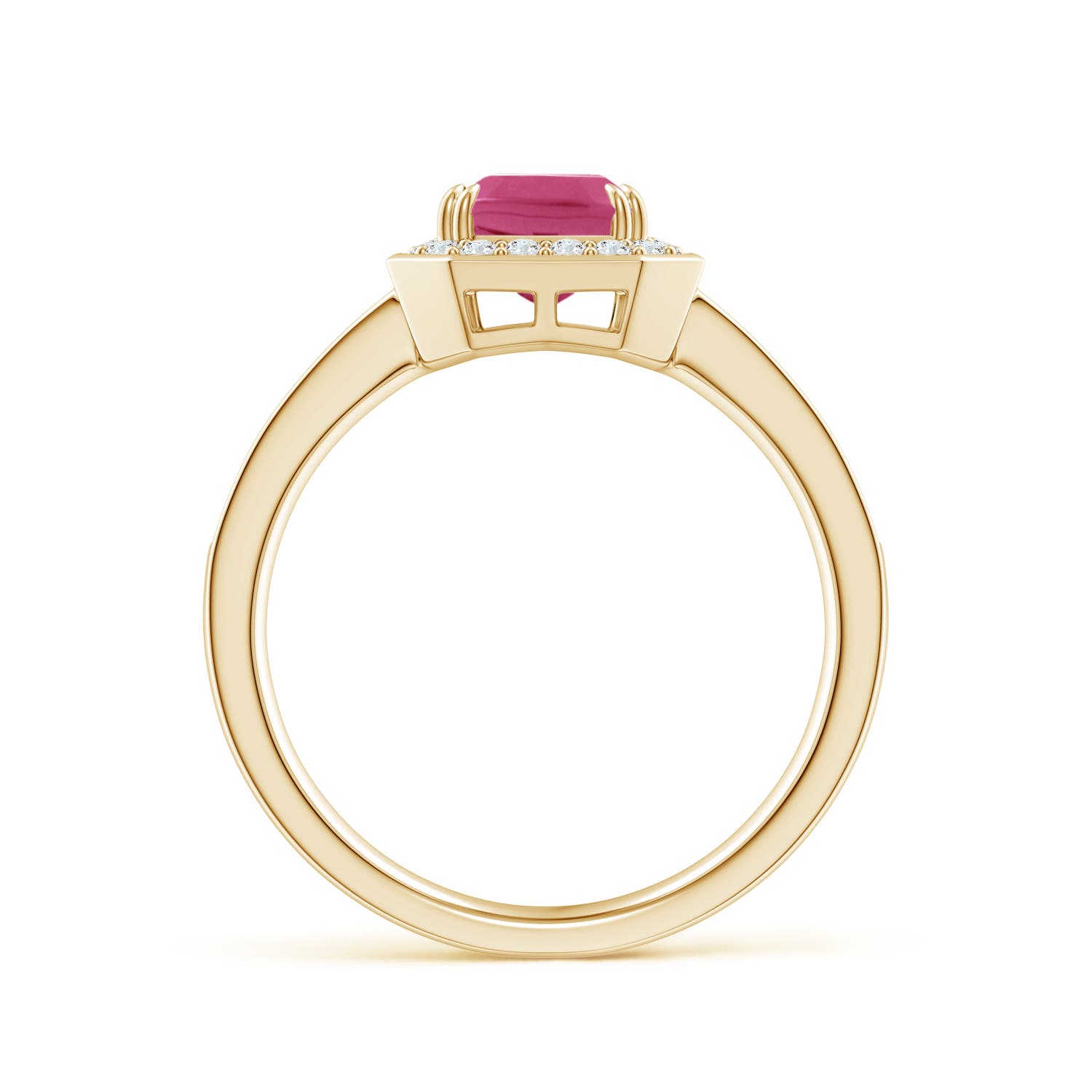 AAAA - Pink Sapphire / 1.79 CT / 14 KT Yellow Gold