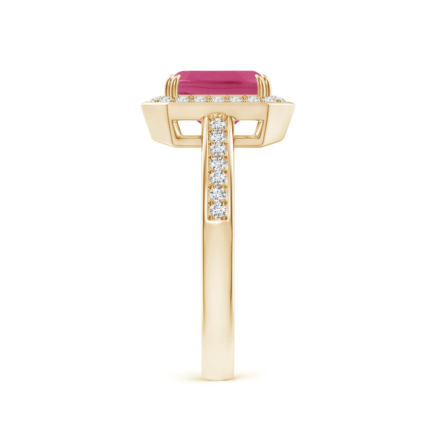 AAAA - Pink Sapphire / 1.79 CT / 14 KT Yellow Gold