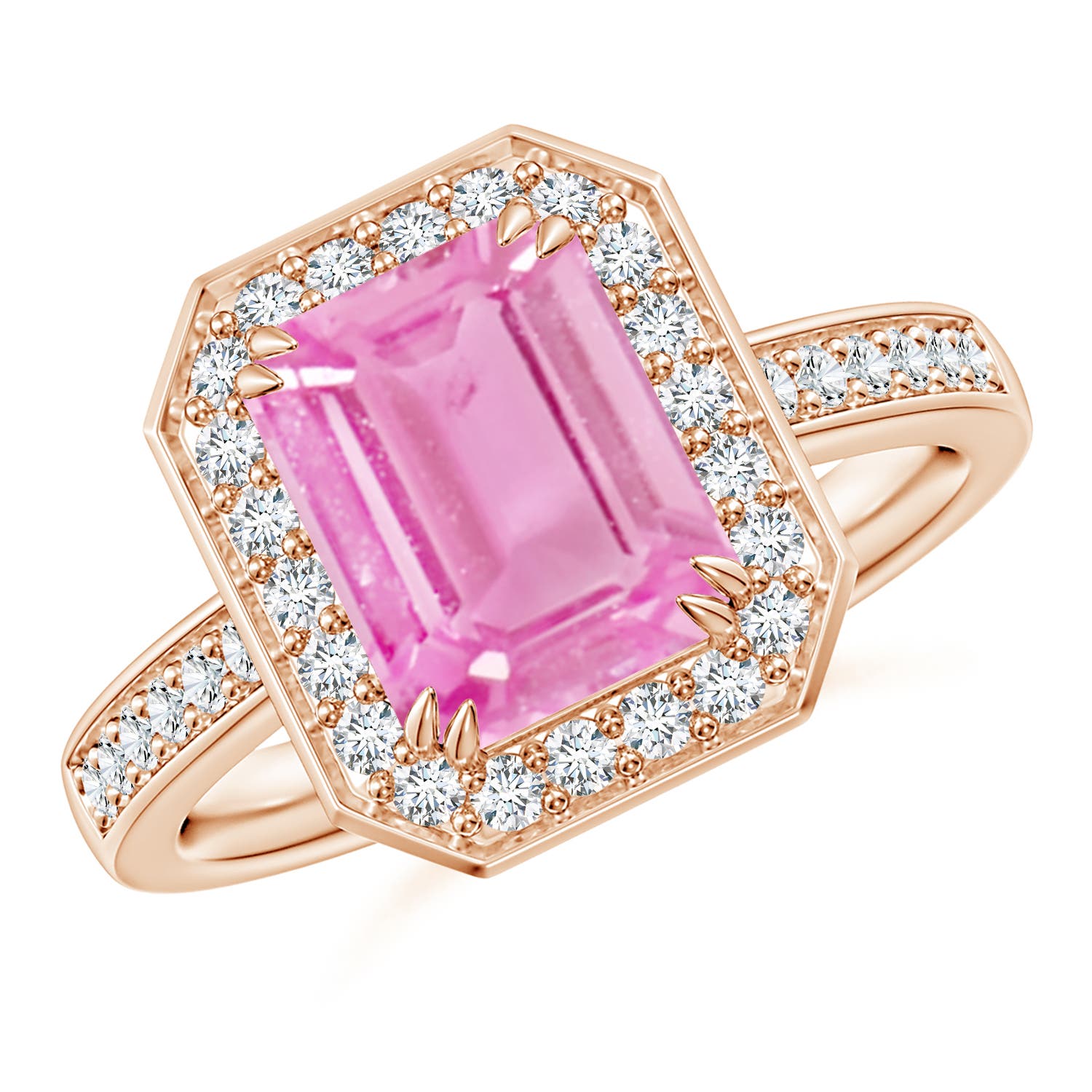 A - Pink Sapphire / 2.37 CT / 14 KT Rose Gold