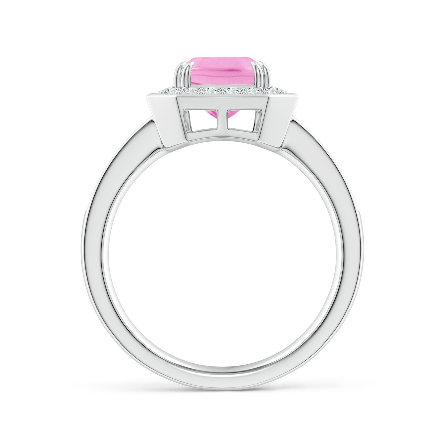 A - Pink Sapphire / 2.37 CT / 14 KT White Gold