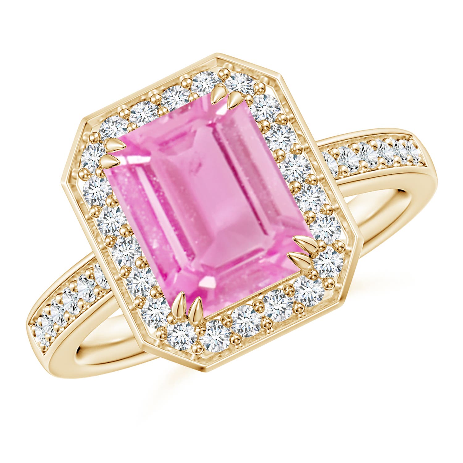 A - Pink Sapphire / 2.37 CT / 14 KT Yellow Gold