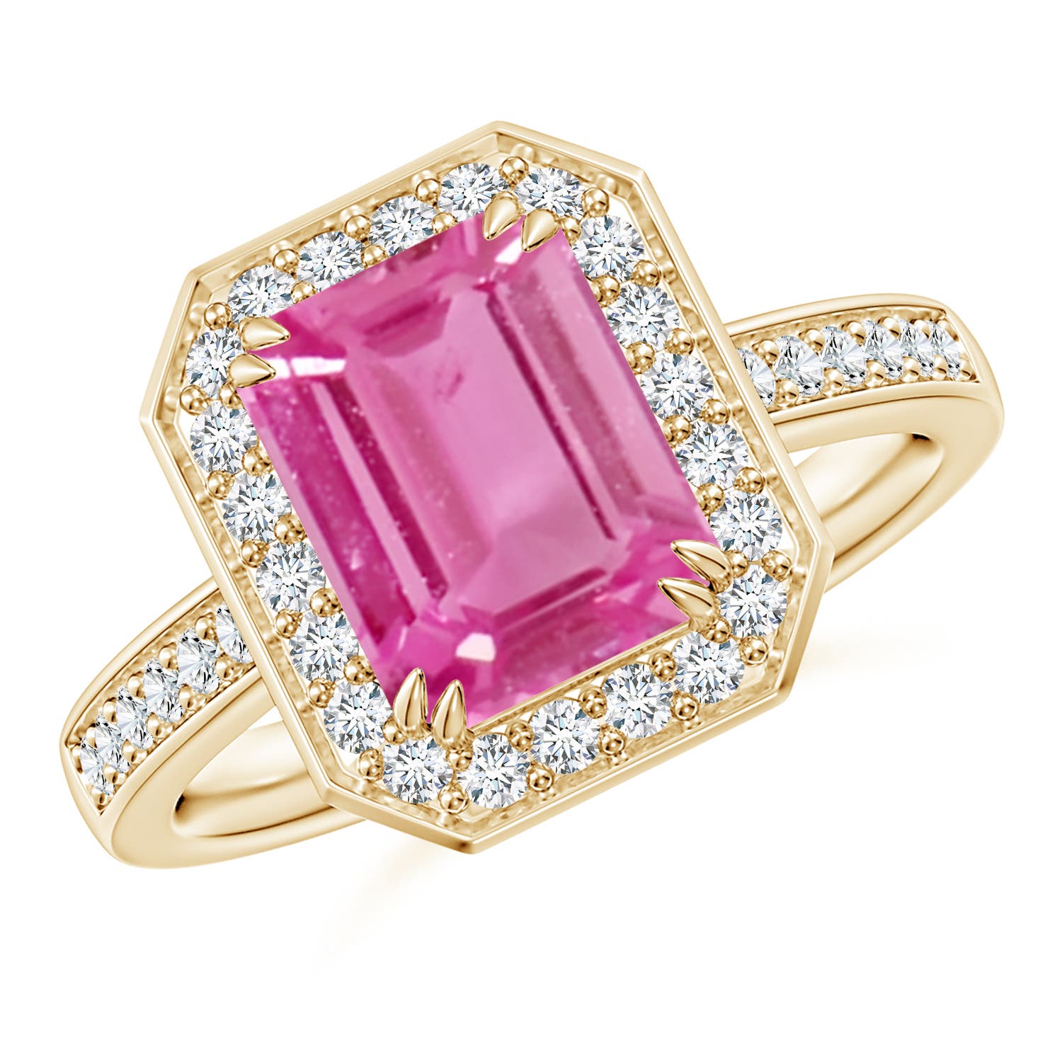 AAA - Pink Sapphire / 2.37 CT / 14 KT Yellow Gold