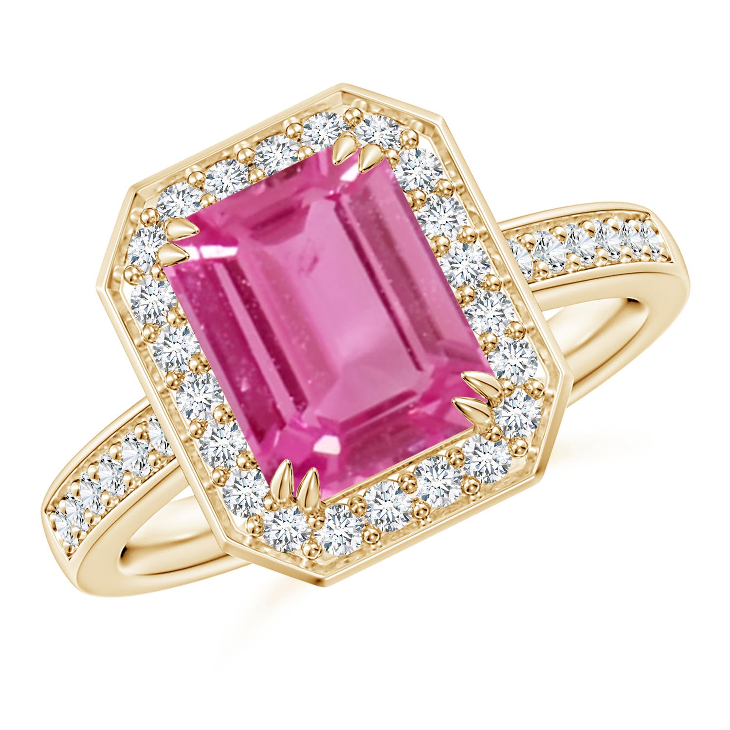 AAAA - Pink Sapphire / 2.37 CT / 14 KT Yellow Gold