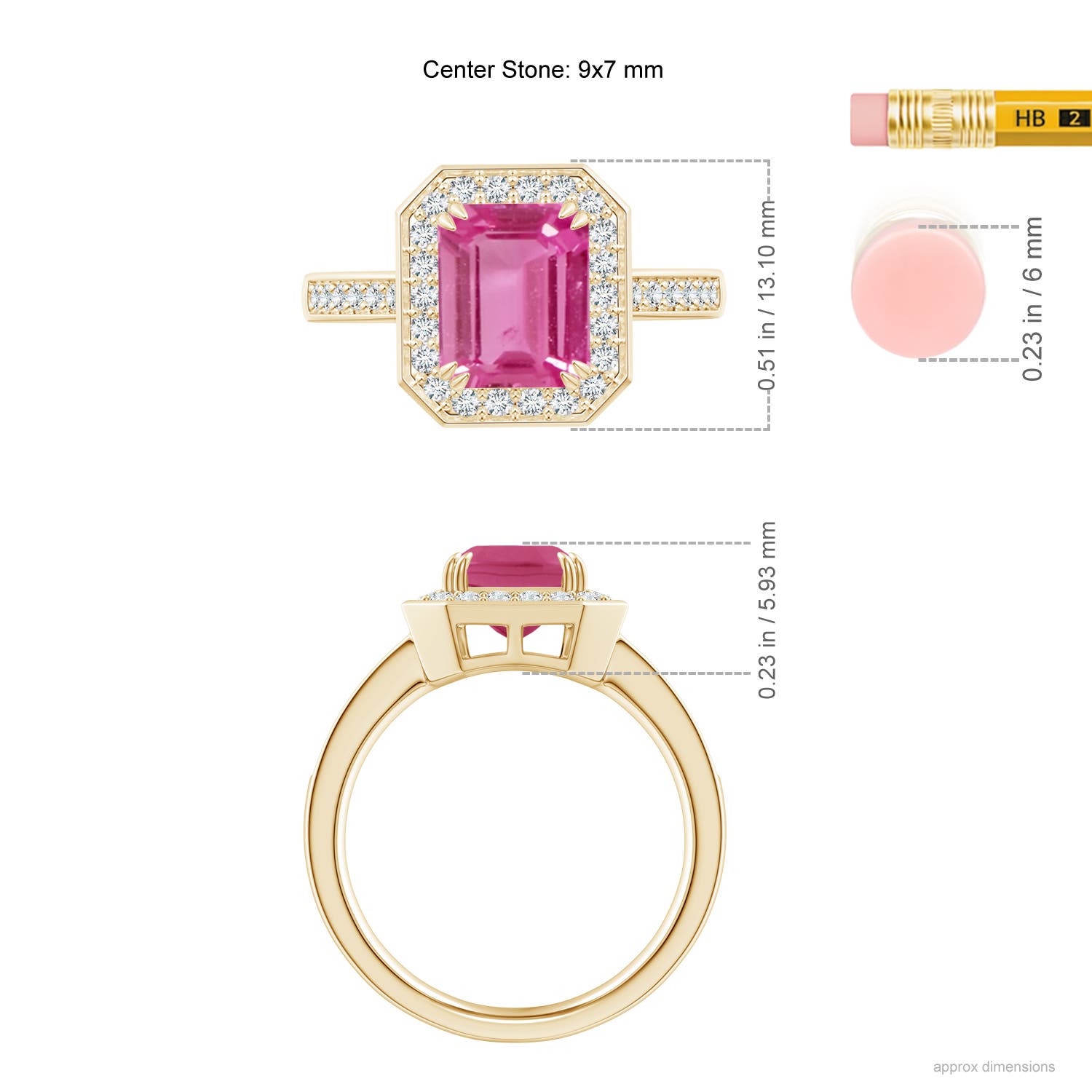 AAAA - Pink Sapphire / 2.37 CT / 14 KT Yellow Gold