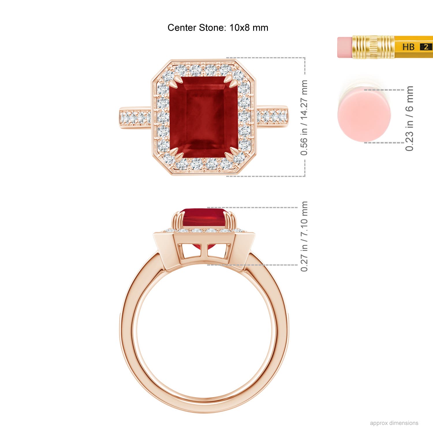 AA - Ruby / 4.45 CT / 14 KT Rose Gold