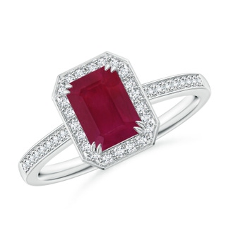 Emerald Cut A Ruby