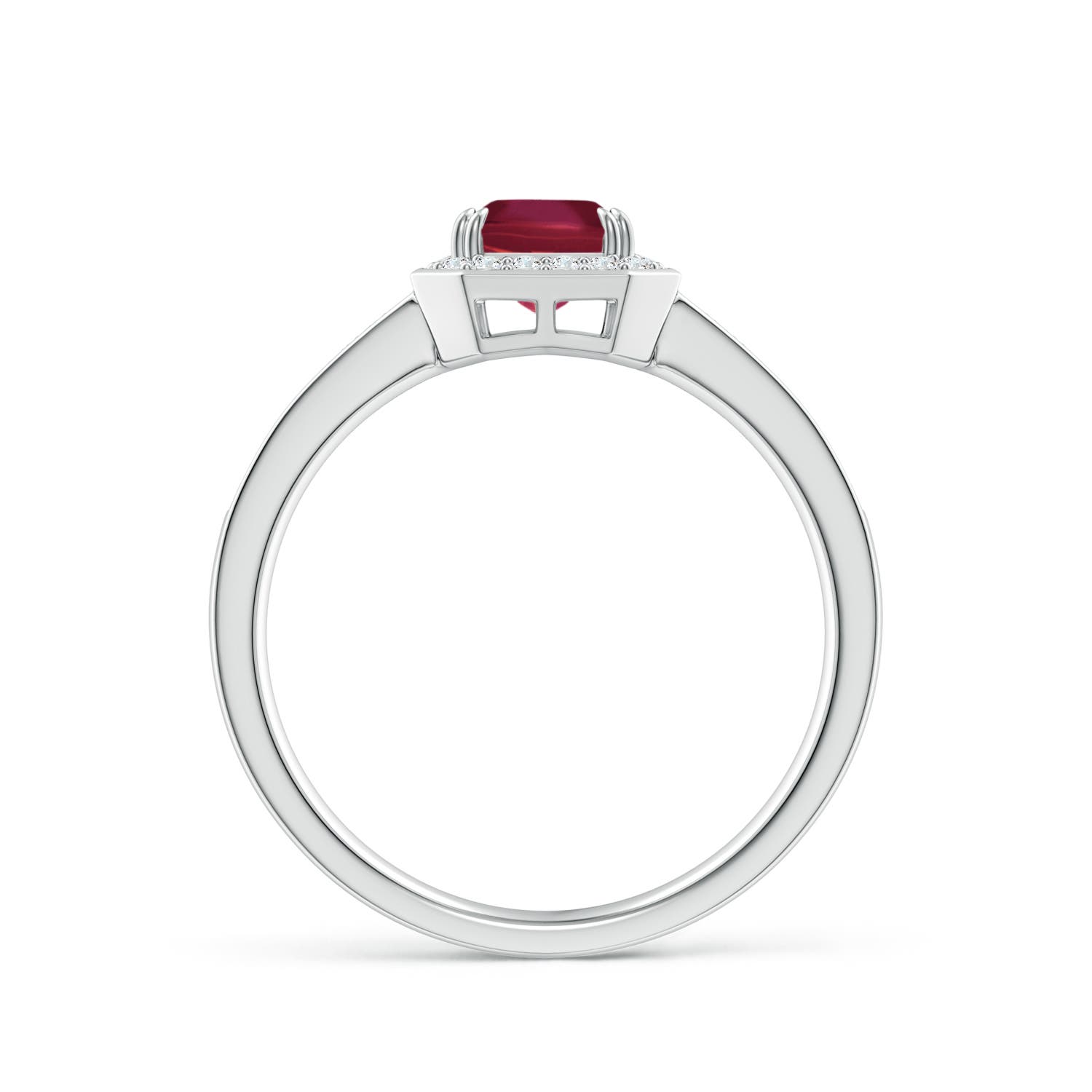 A - Ruby / 1.19 CT / 14 KT White Gold