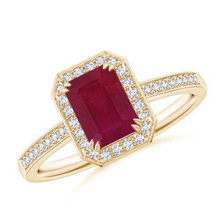 Emerald Cut A Ruby
