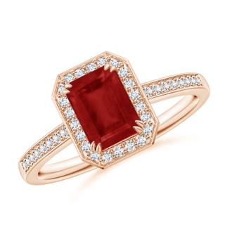 Emerald Cut AA Ruby