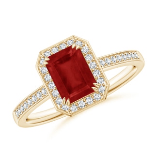 Emerald Cut AA Ruby