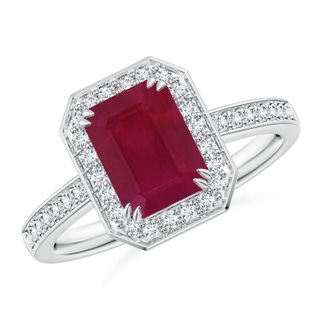 Emerald Cut A Ruby
