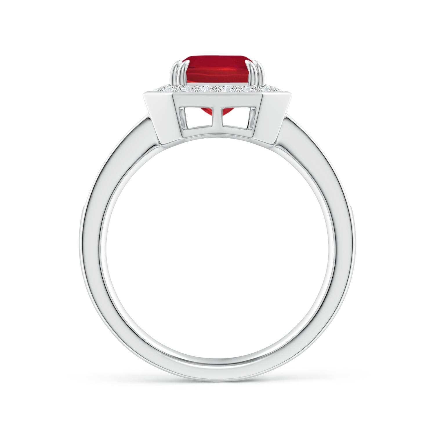 AA - Ruby / 3.37 CT / 14 KT White Gold