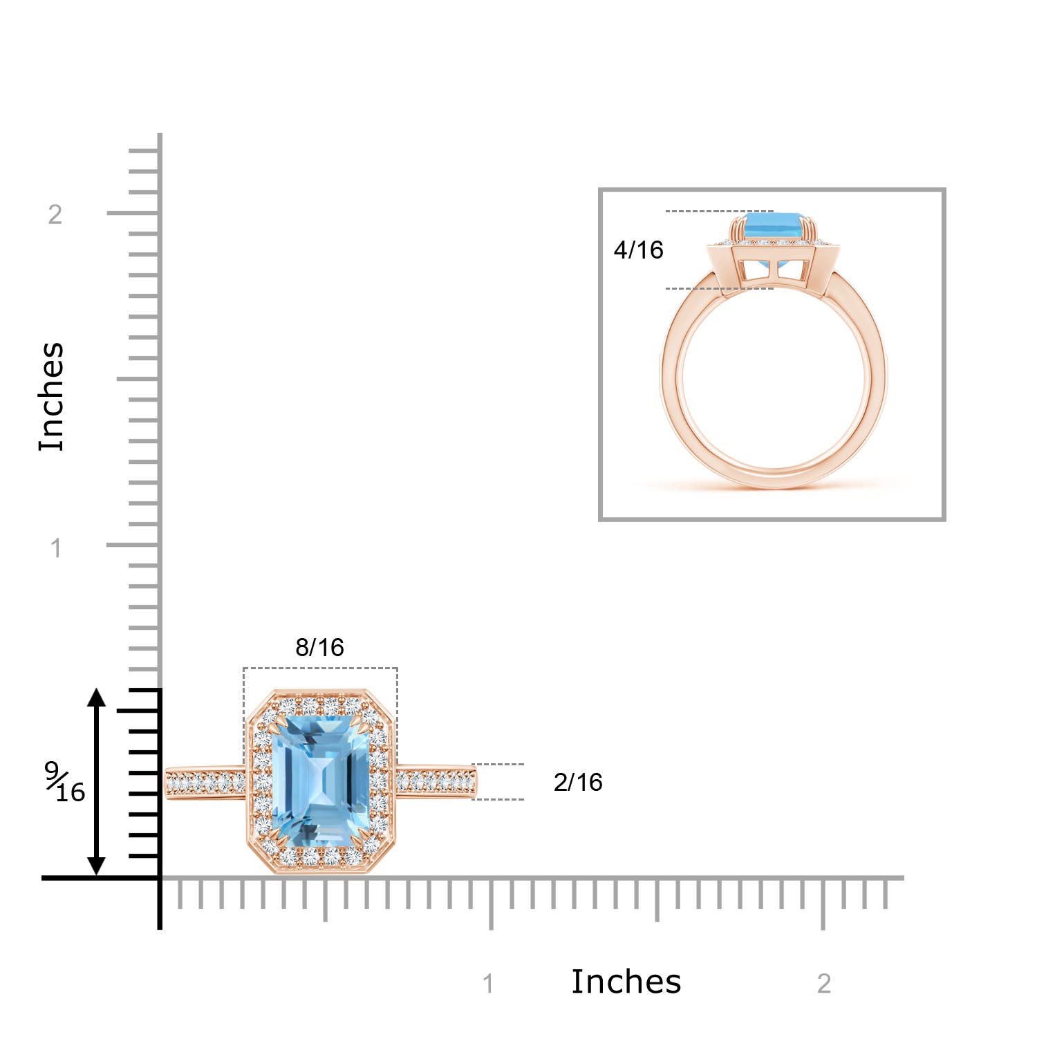 A - Swiss Blue Topaz / 4.45 CT / 14 KT Rose Gold