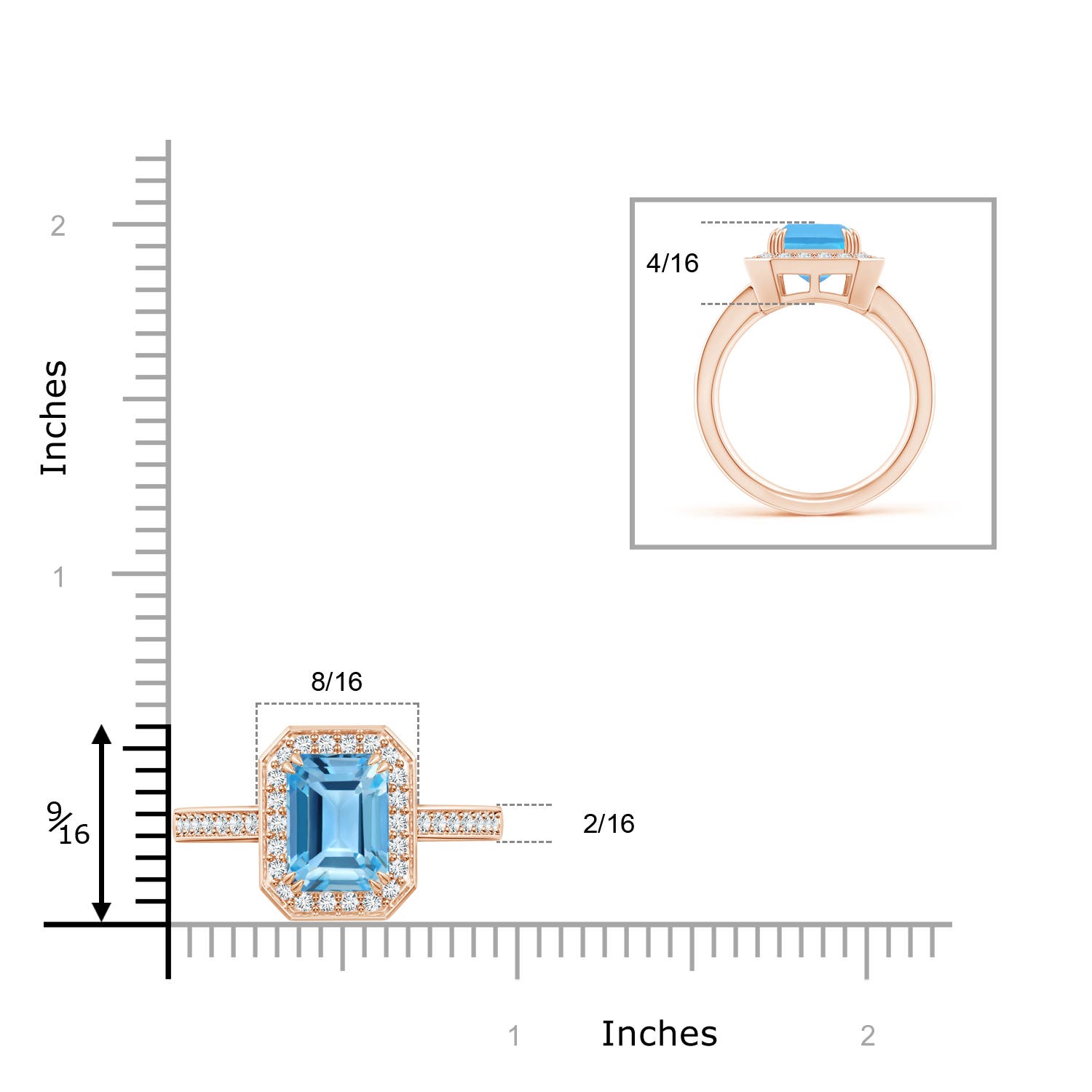 AA - Swiss Blue Topaz / 4.45 CT / 14 KT Rose Gold