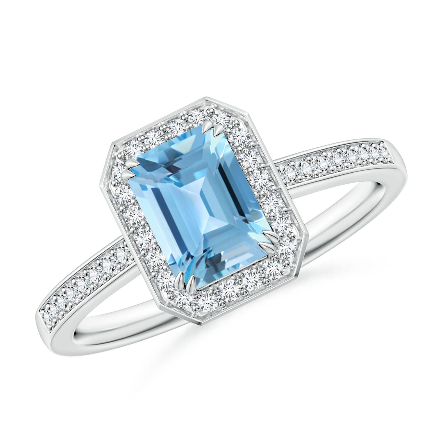 A - Swiss Blue Topaz / 1.39 CT / 14 KT White Gold