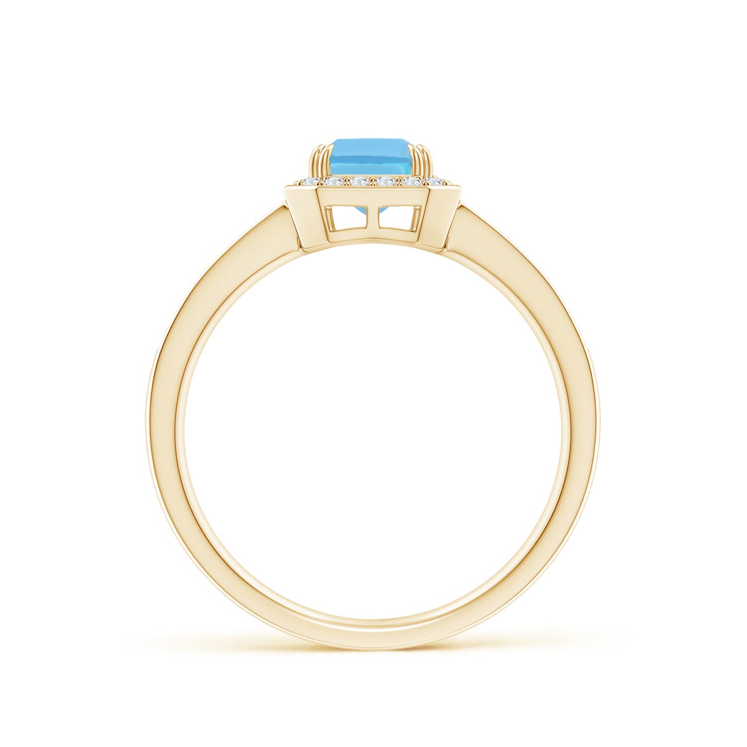 A - Swiss Blue Topaz / 1.39 CT / 14 KT Yellow Gold