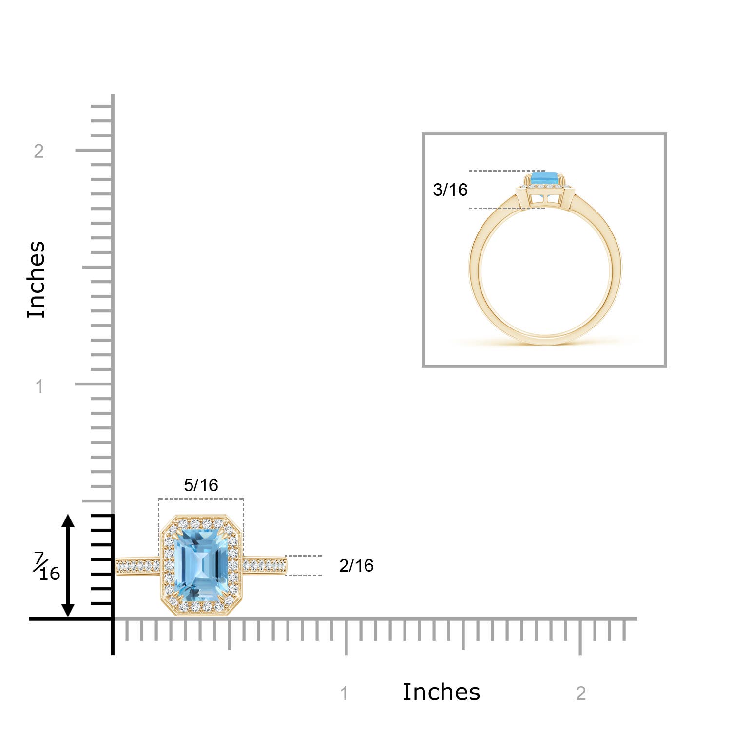 A - Swiss Blue Topaz / 1.39 CT / 14 KT Yellow Gold