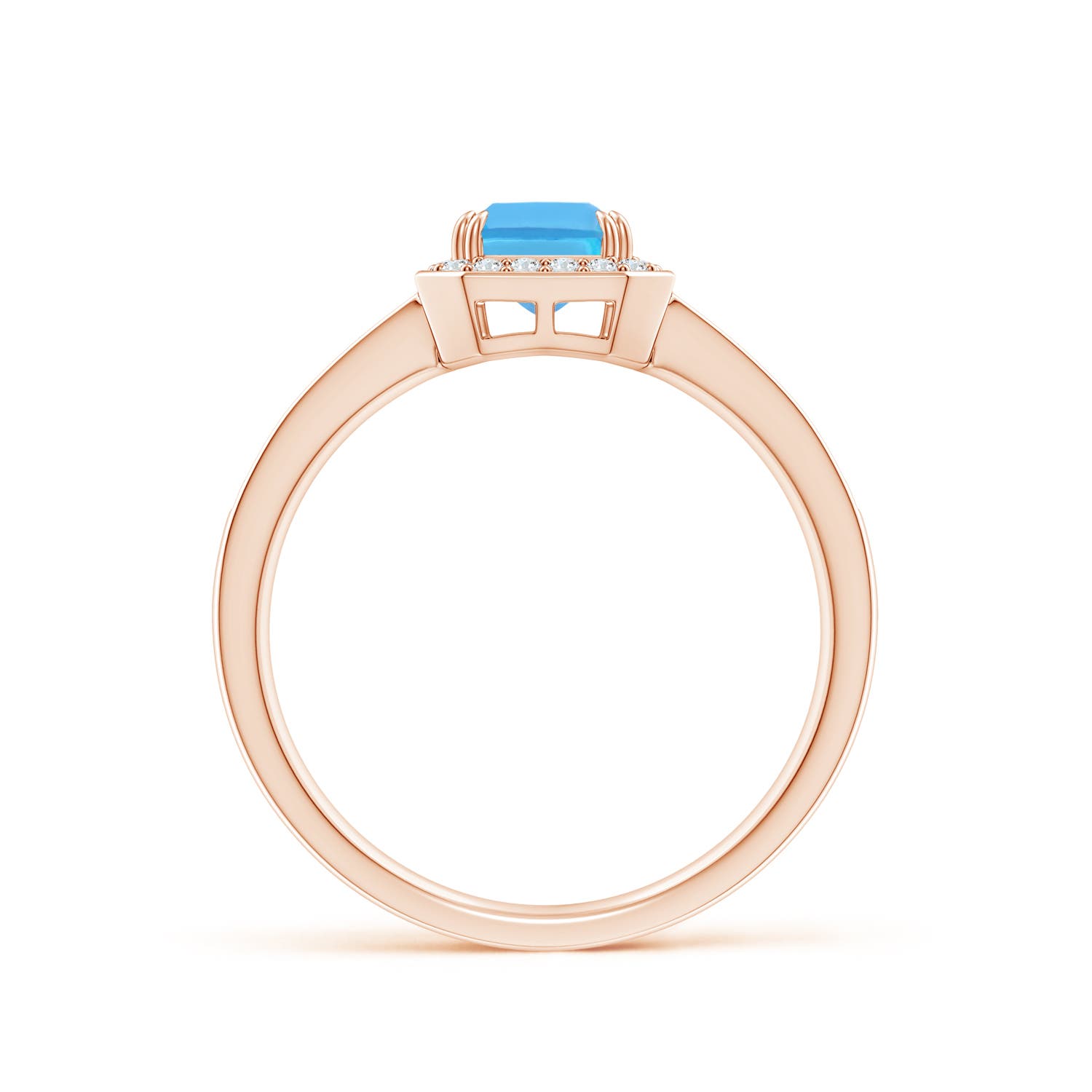 AA - Swiss Blue Topaz / 1.39 CT / 14 KT Rose Gold